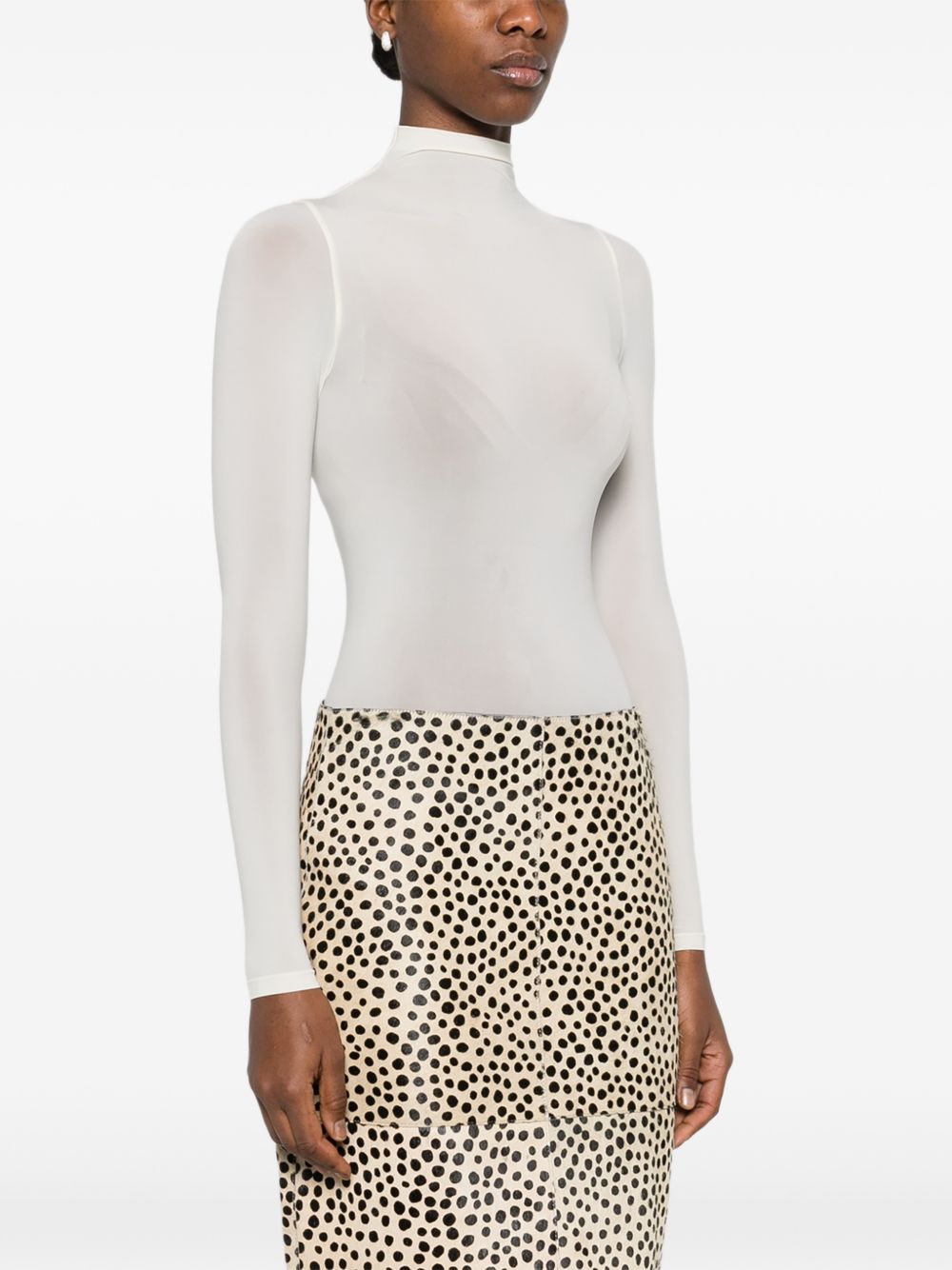 Body a maniche lunghe in bianco Wolford - donna 