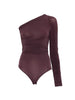 Body monospalla a maniche lunghe in viola Wolford - donna