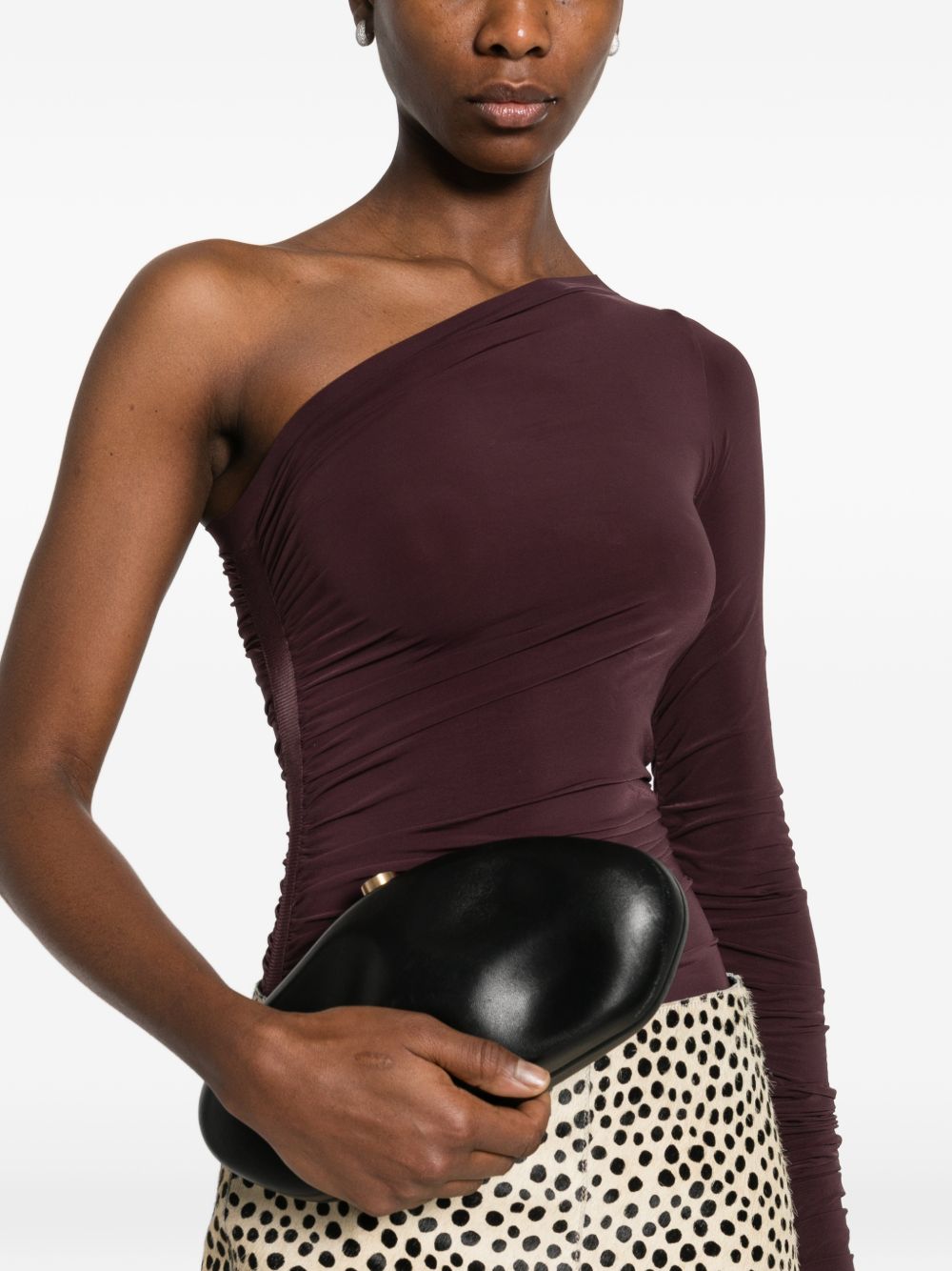Body monospalla a maniche lunghe in viola Wolford - donna 