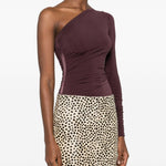 Body monospalla a maniche lunghe in viola Wolford - donna 