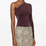 Body monospalla a maniche lunghe in viola Wolford - donna 