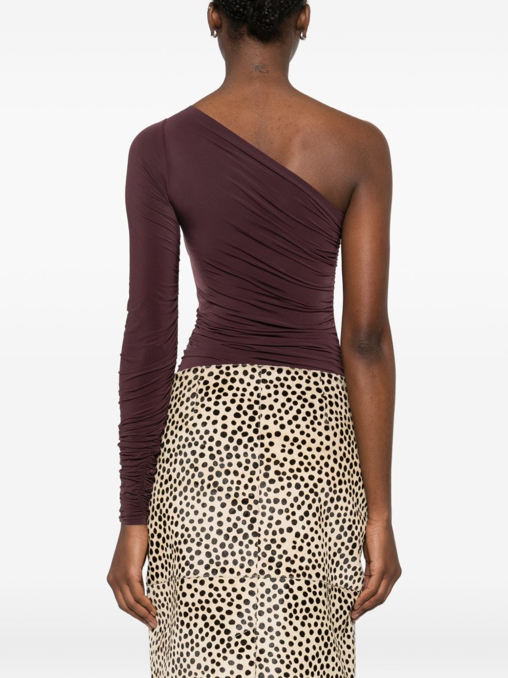 Body monospalla a maniche lunghe in viola Wolford - donna 