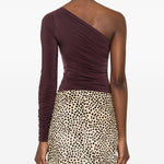 Body monospalla a maniche lunghe in viola Wolford - donna 