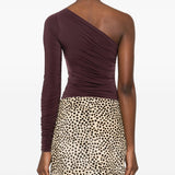 Body monospalla a maniche lunghe in viola Wolford - donna 