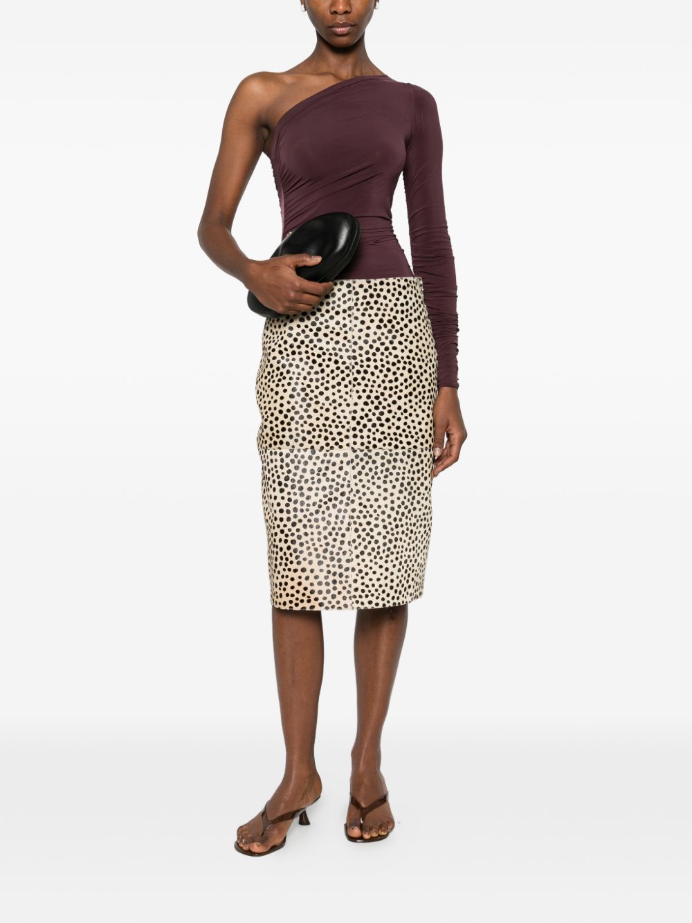 Body monospalla a maniche lunghe in viola Wolford - donna 