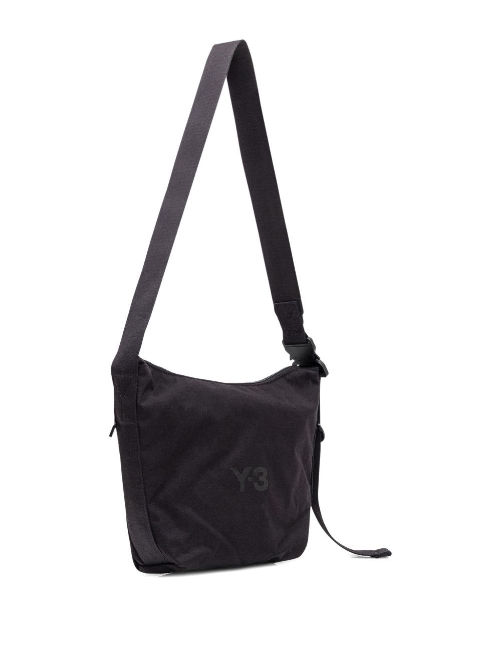 Borsa a tracolla con logo in nero Y-3 - uomo 