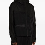 Giacca con cappuccio e zip in nero Y-3 - uomo 