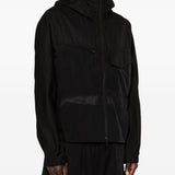 Giacca con cappuccio e zip in nero Y-3 - uomo 