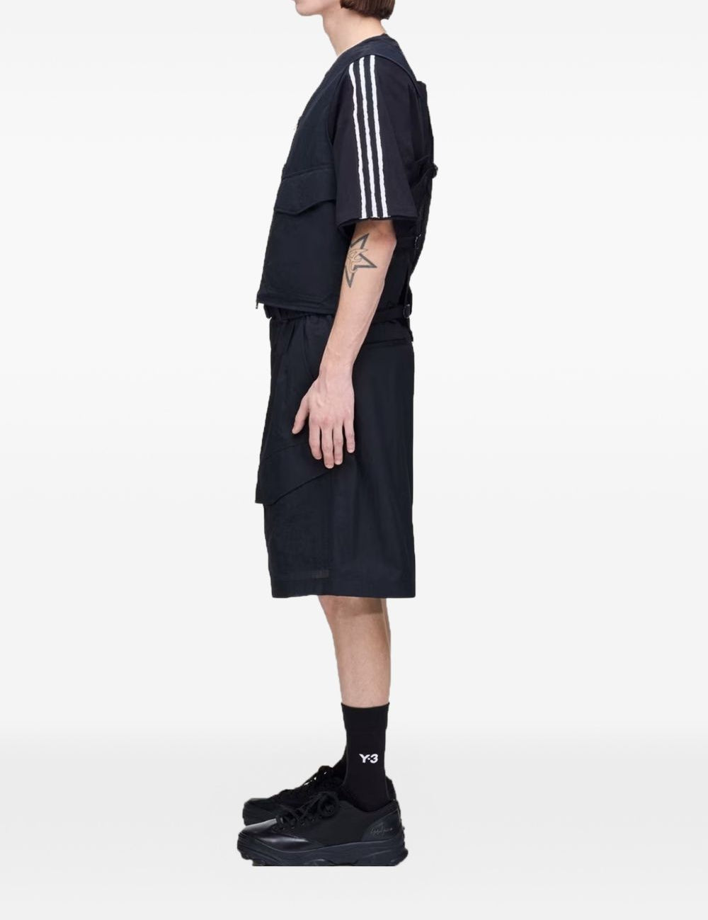 Shorts con cintura UT in nero Y-3 - uomo 