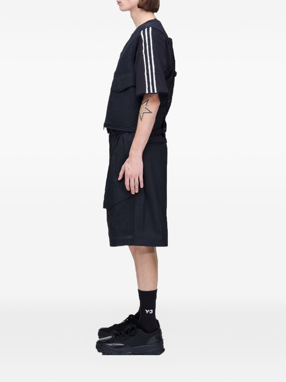 Shorts con cintura UT in nero Y-3 - uomo 