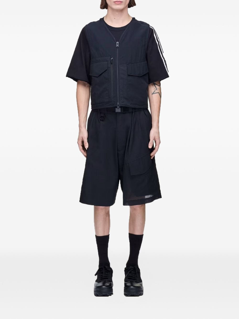 Shorts con cintura UT in nero Y-3 - uomo 