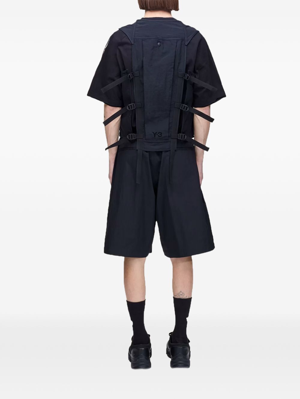 Shorts con cintura UT in nero Y-3 - uomo 