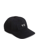 Cappello con applicazione logo in nero Y-3 - uomo 