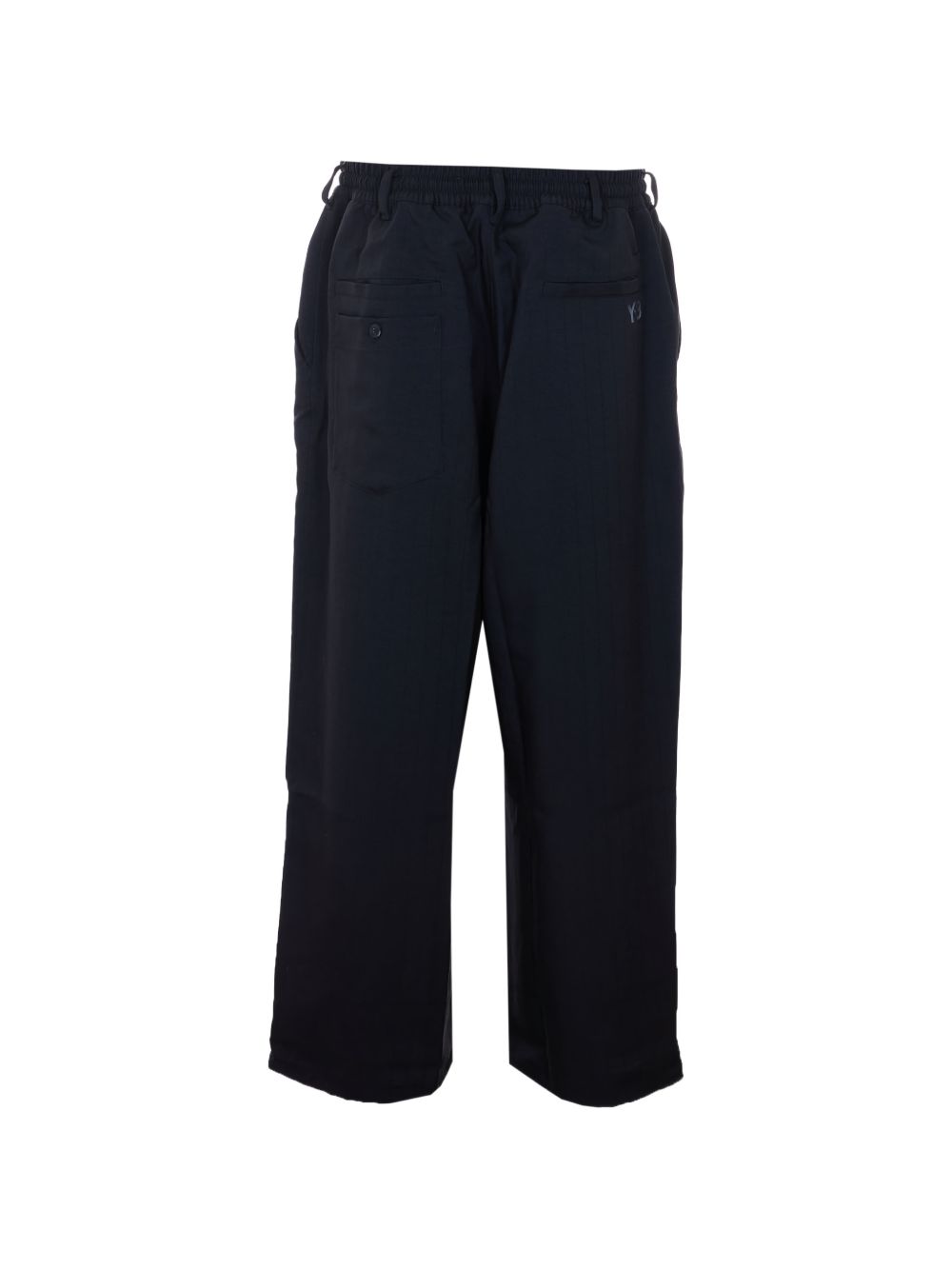 Pantaloni elasticizzati a larga costina in nero Y-3 - uomo 