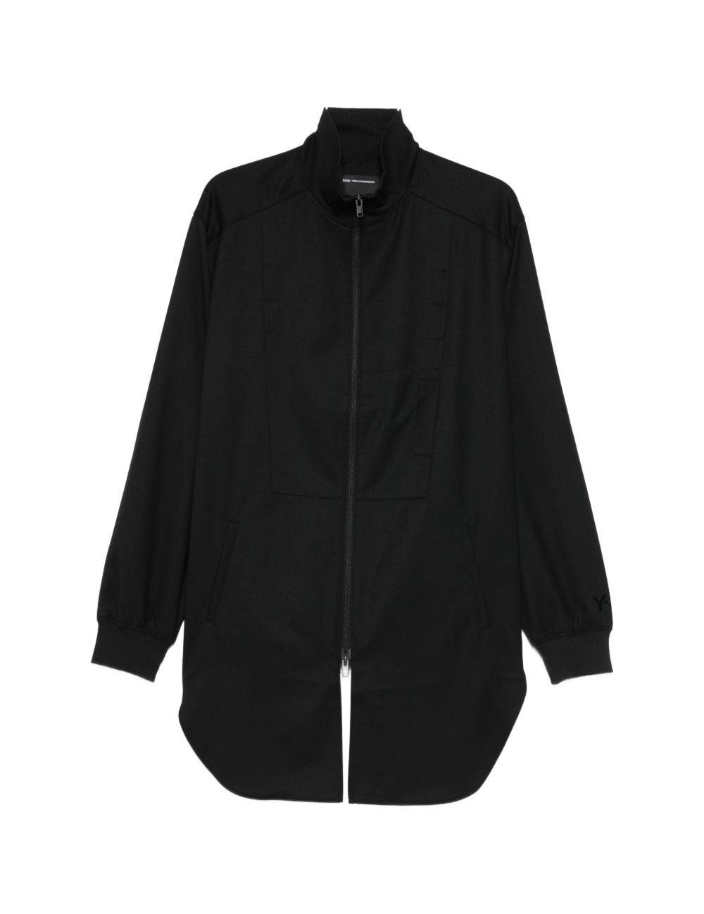 Cappotto con zip in nero Y-3 - uomo 