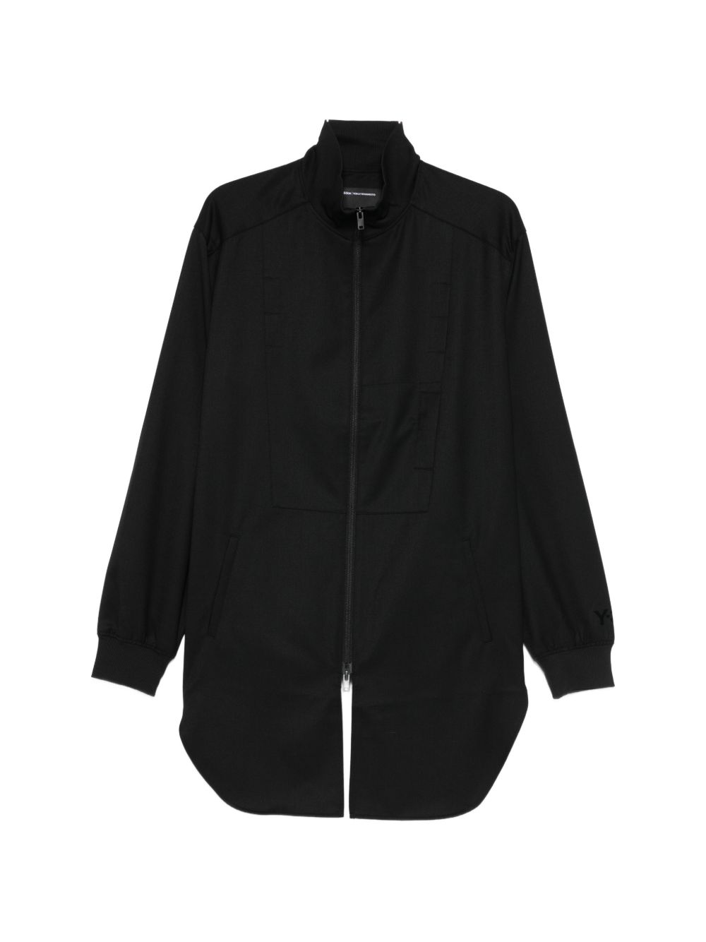 Cappotto con zip in nero Y-3 - uomo 