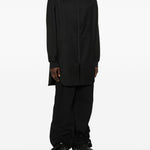 Cappotto con zip in nero Y-3 - uomo 