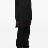 Cappotto con zip in nero Y-3 - uomo 