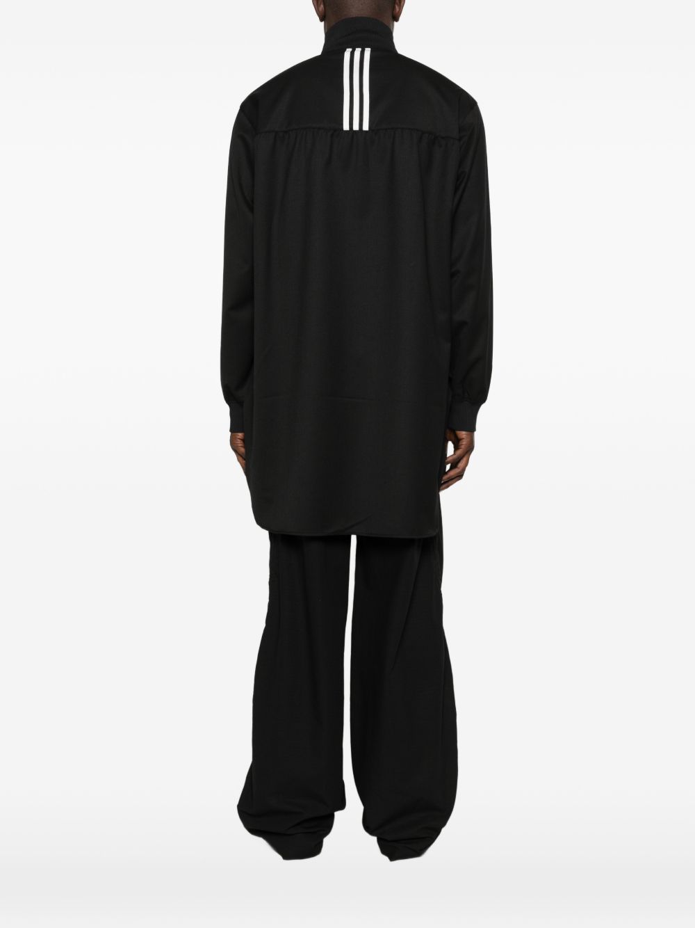 Cappotto con zip in nero Y-3 - uomo 