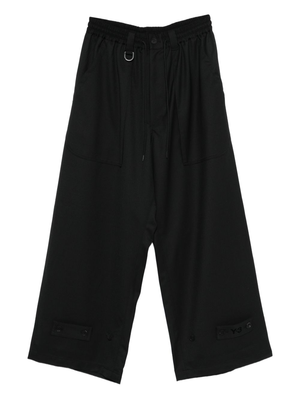 Pantaloni con coulisse in nero Y-3 - uomo 