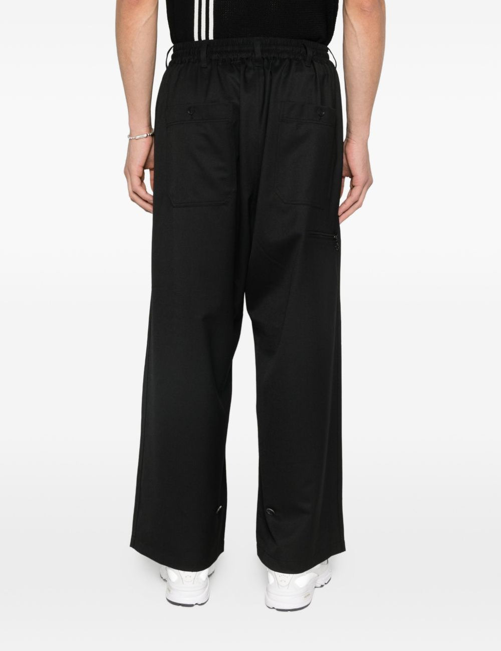 Pantaloni con coulisse in nero Y-3 - uomo 