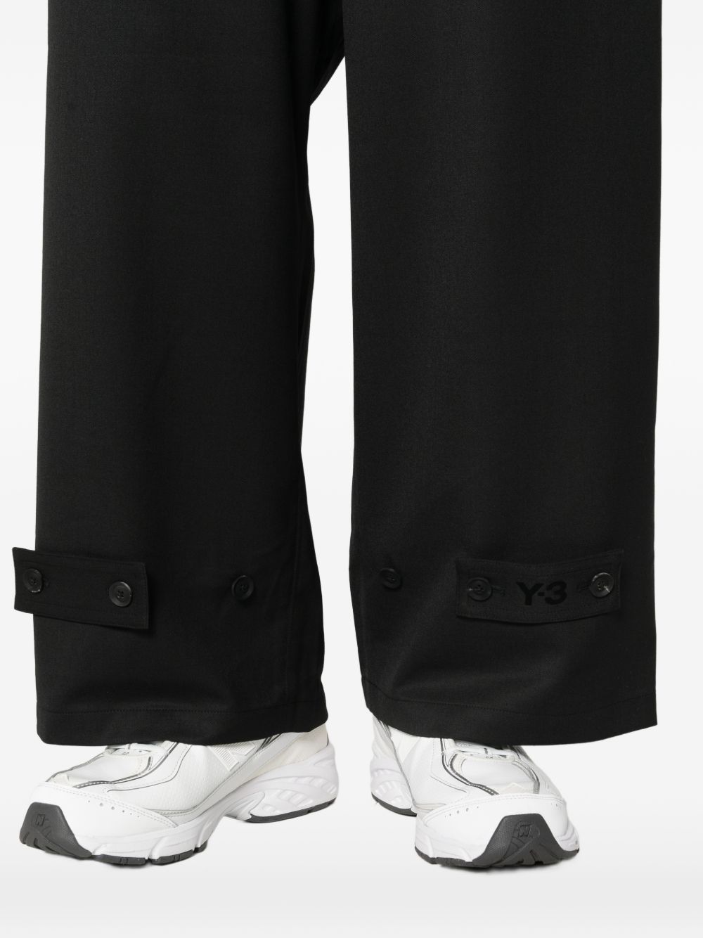 Pantaloni con coulisse in nero Y-3 - uomo 