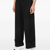 Pantaloni con coulisse in nero Y-3 - uomo 