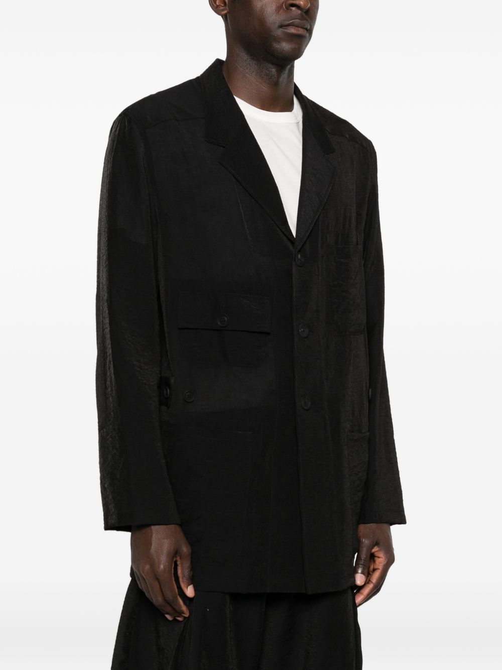 Blazer con tasche in nero Y-3 - uomo 