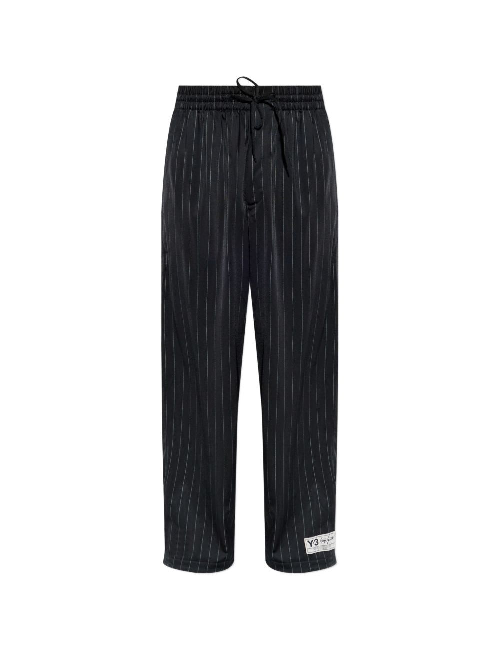 Pantaloni sportivi gessati in nero Y-3 - uomo 