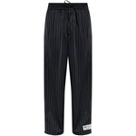 Pantaloni sportivi gessati in nero Y-3 - uomo 