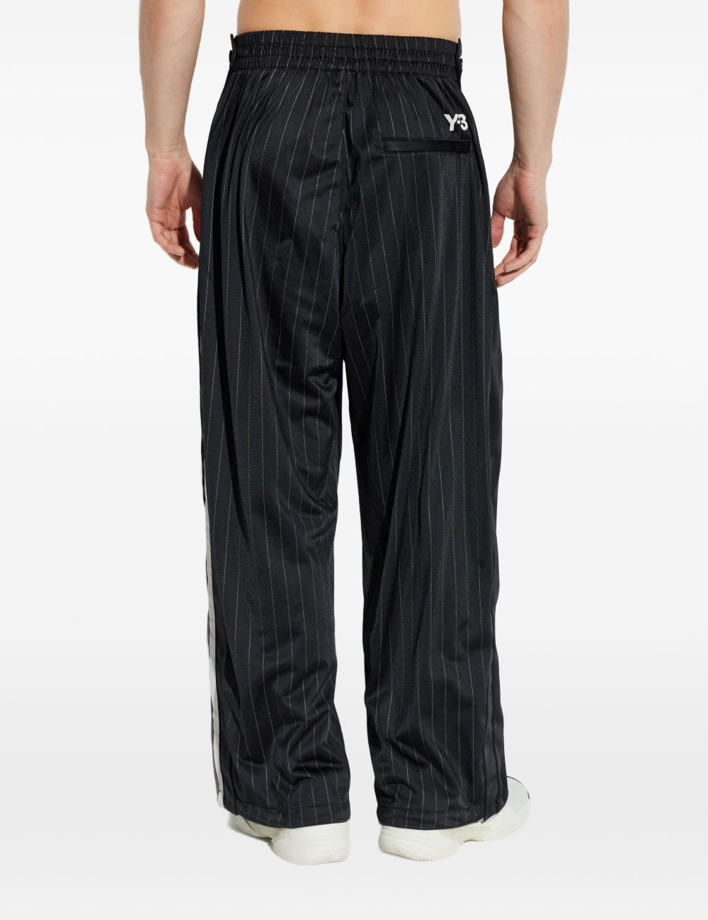 Pantaloni sportivi gessati in nero Y-3 - uomo 