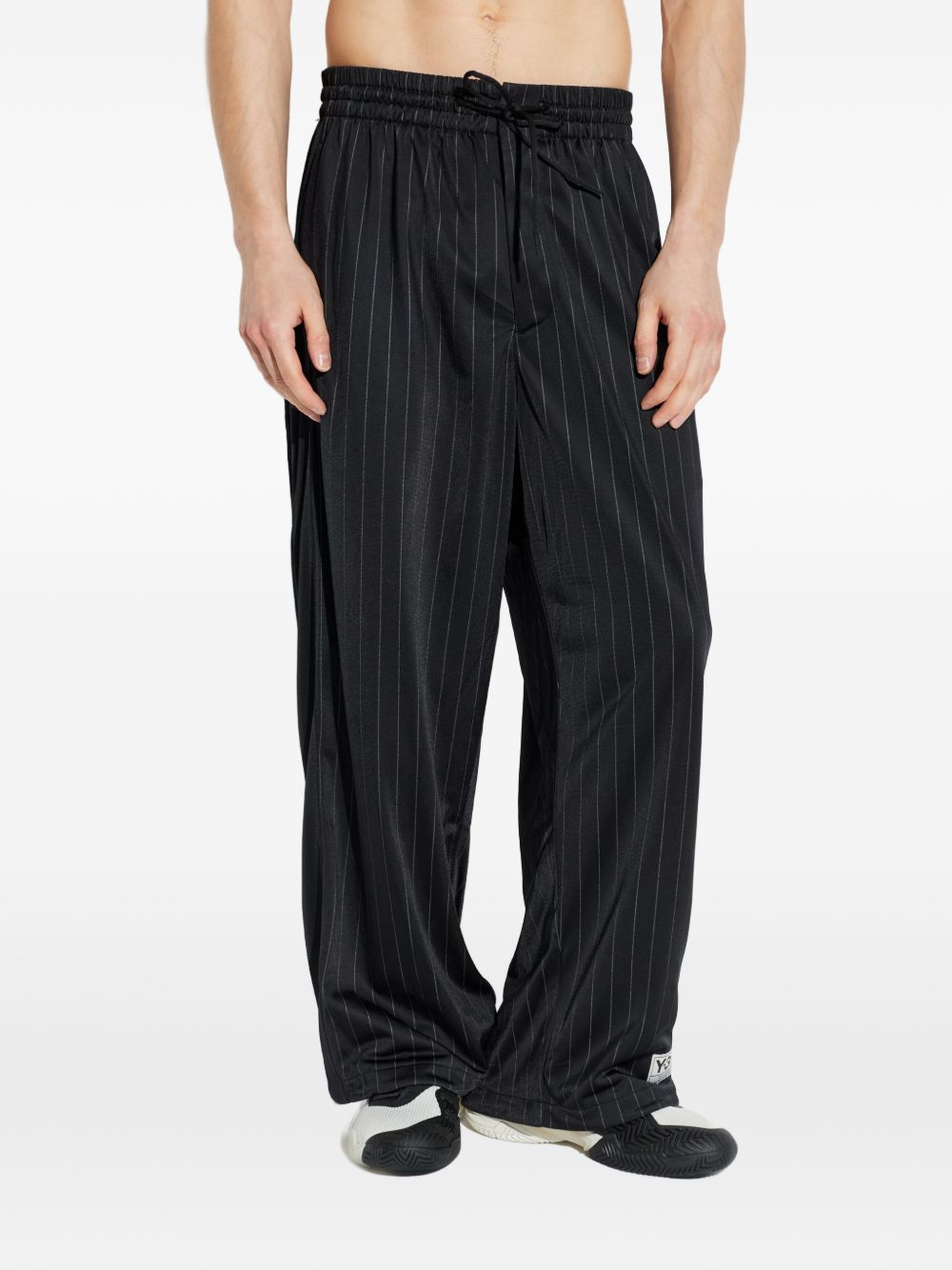 Pantaloni sportivi gessati in nero Y-3 - uomo 