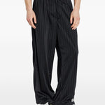 Pantaloni sportivi gessati in nero Y-3 - uomo 