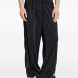 Pantaloni sportivi gessati in nero Y-3 - uomo 