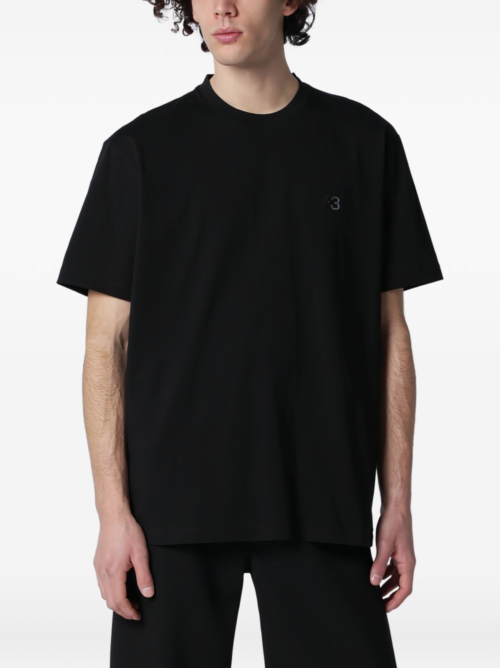 T-shirt con logo in nero Y-3 - uomo 