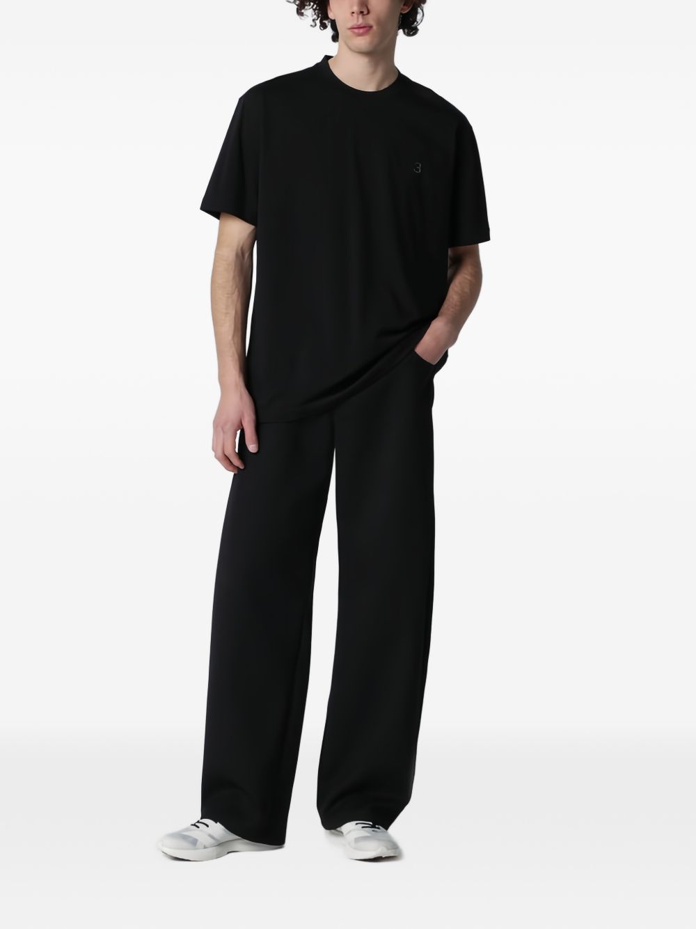 T-shirt con logo in nero Y-3 - uomo 