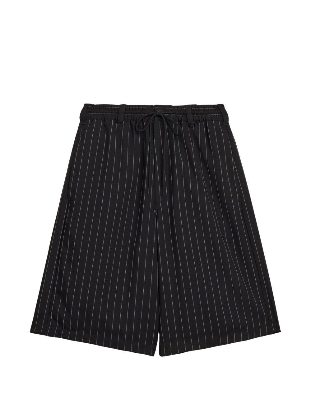 Bermuda gessati con coulisse in nero Y-3 - uomo 