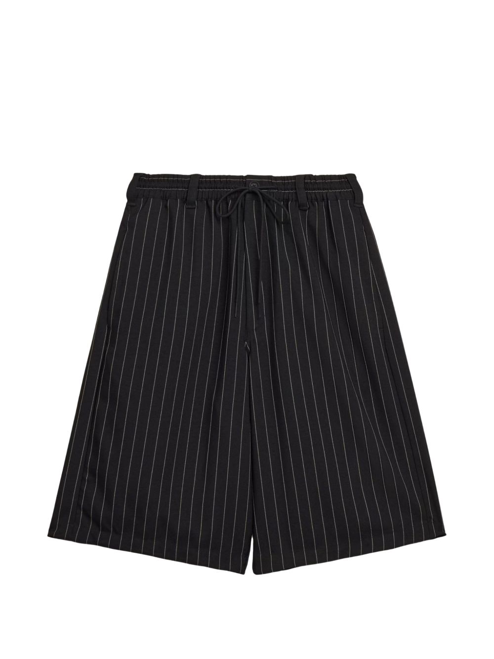 Bermuda gessati con coulisse in nero Y-3 - uomo 