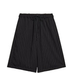 Bermuda gessati con coulisse in nero Y-3 - uomo 