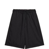Bermuda gessati con coulisse in nero Y-3 - uomo 