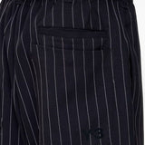 Bermuda gessati con coulisse in nero Y-3 - uomo 