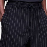Bermuda gessati con coulisse in nero Y-3 - uomo 