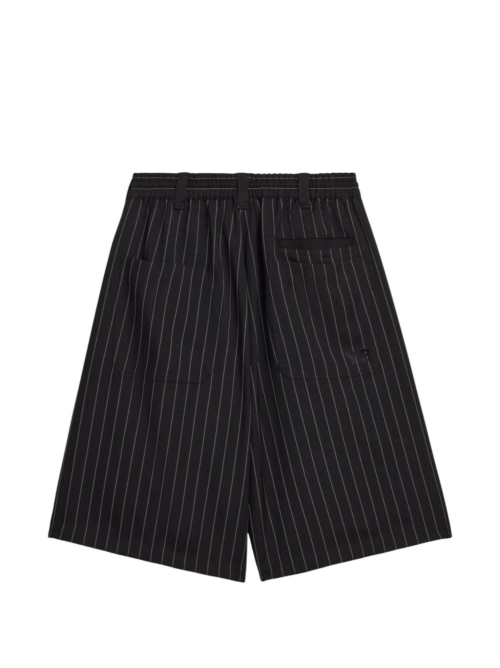 Bermuda gessati con coulisse in nero Y-3 - uomo 