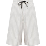 Bermuda gessati con coulisse in bianco Y-3 - uomo 