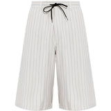 Bermuda gessati con coulisse in bianco Y-3 - uomo 