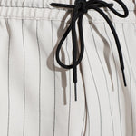 Bermuda gessati con coulisse in bianco Y-3 - uomo 