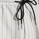 Bermuda gessati con coulisse in bianco Y-3 - uomo 