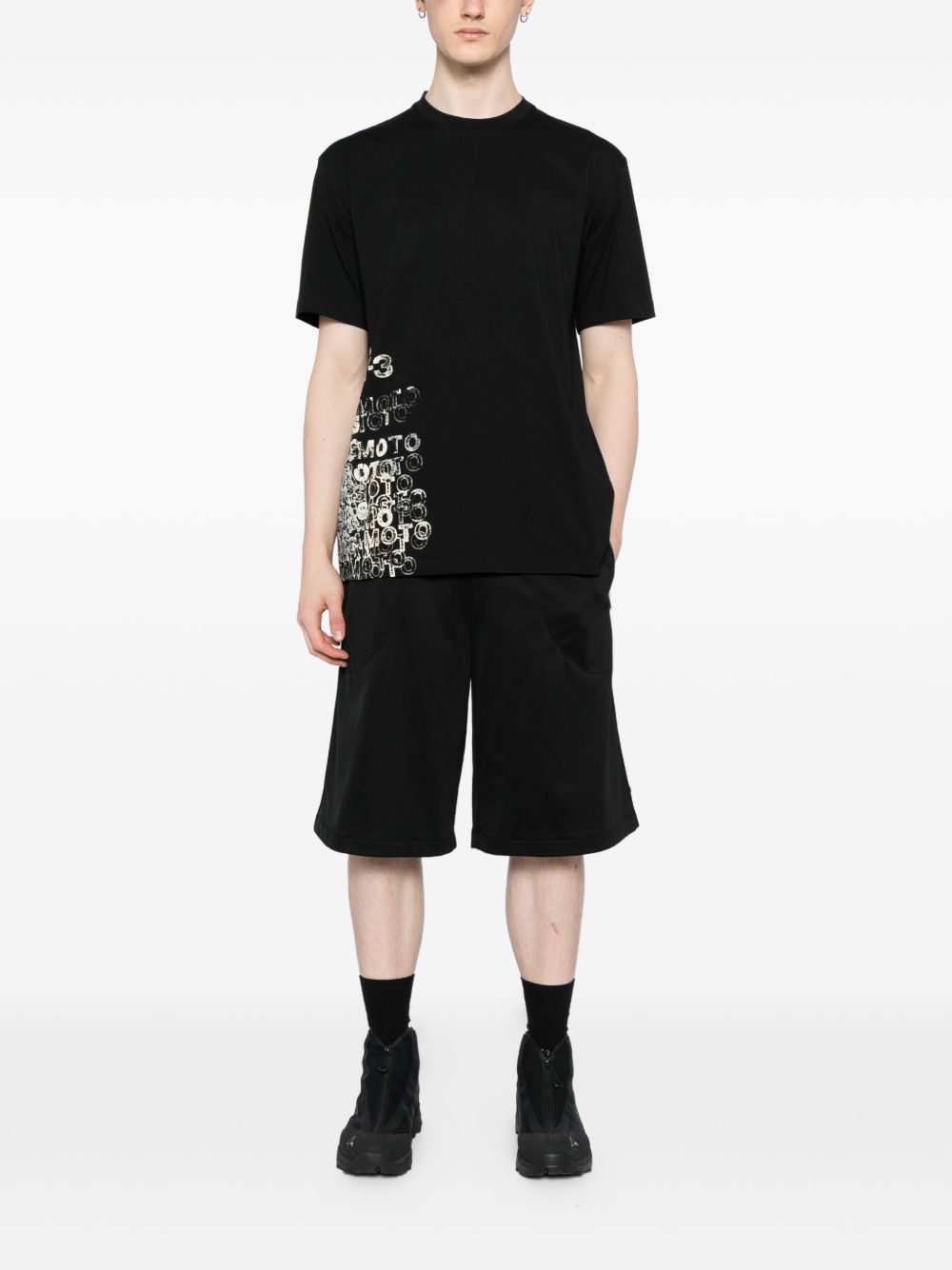 T-shirt GFX in nero Y-3 - uomo 