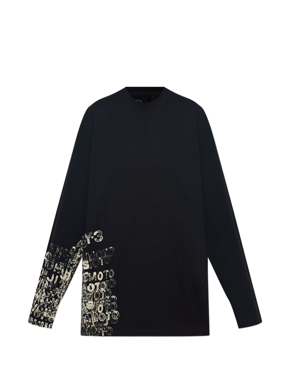 T-shirt a maniche lunghe con logo in nero Y-3 - uomo 