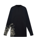 T-shirt a maniche lunghe con logo in nero Y-3 - uomo 